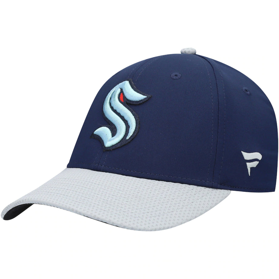 Men's Adidas Aqua Seattle Kraken Reverse Retro 2.0 Flex Fitted Hat Size: Medium/Large