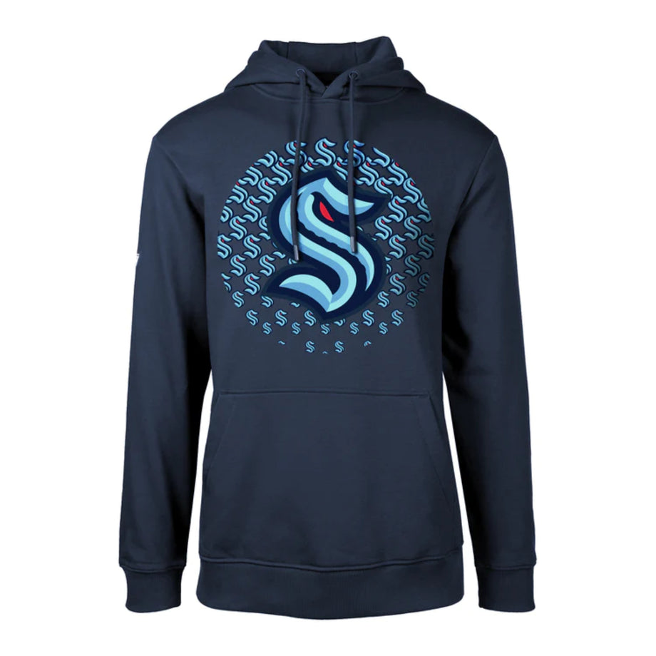 Sportiqe Seattle Kraken Marine Layer Shadow Blue Anchor Hoodie - Ice Blue / LG