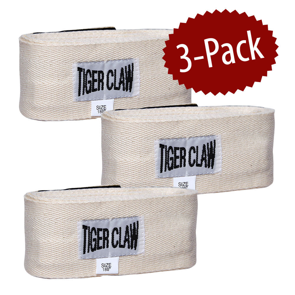 Image of 50% OFF - Cloth Hand Wraps (White) - 3 Pack