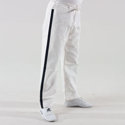 Image of Heavy Weight Pants White with Black Trim
