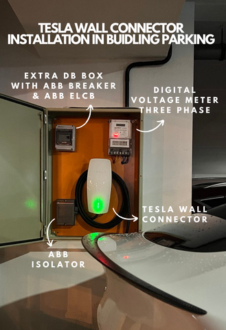 Tesla wall connector installation - dubai uae sharjah ajman fujairah abu dhabi