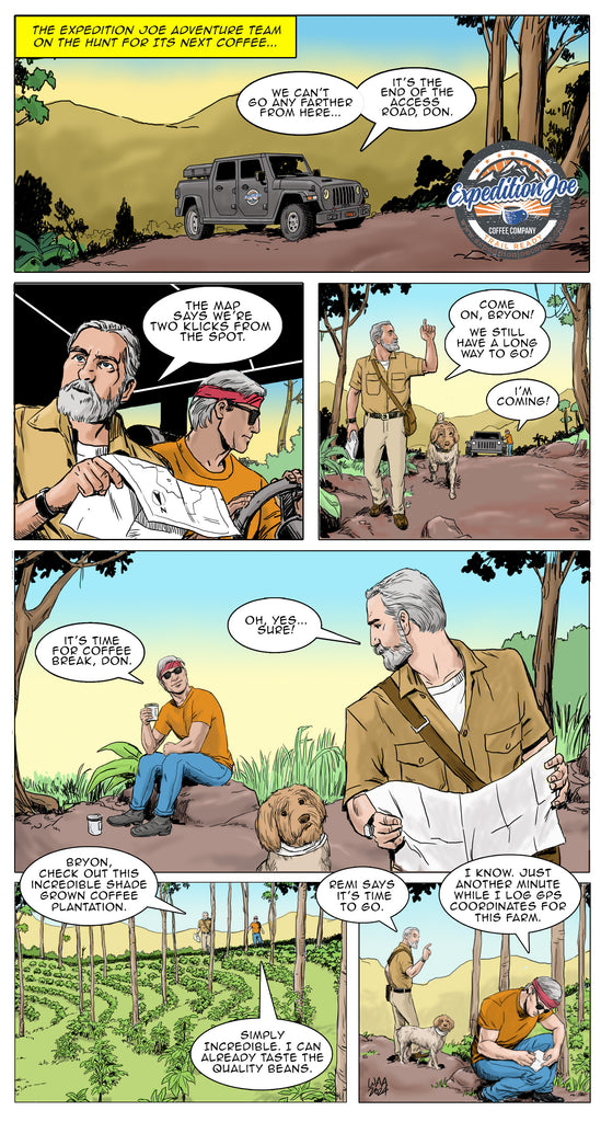 expedition joe coffee comic strip episode 1