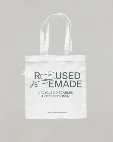 Reused Remade tote bag classic with GOTS certified print