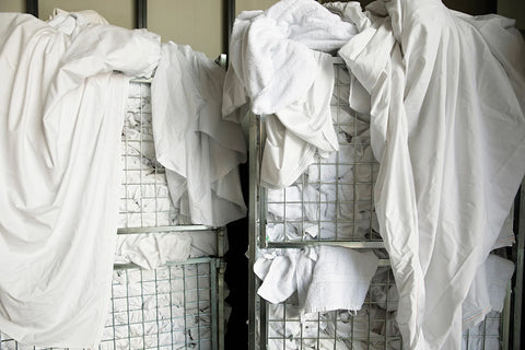 Bedsheets and towels used to create recycled products