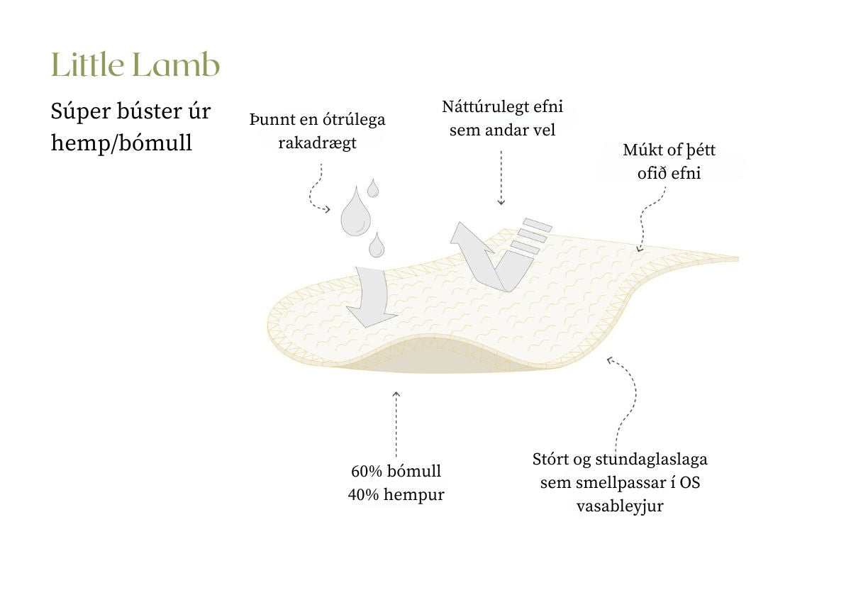 Súper búster úr hemp/bómull frá Little lamb