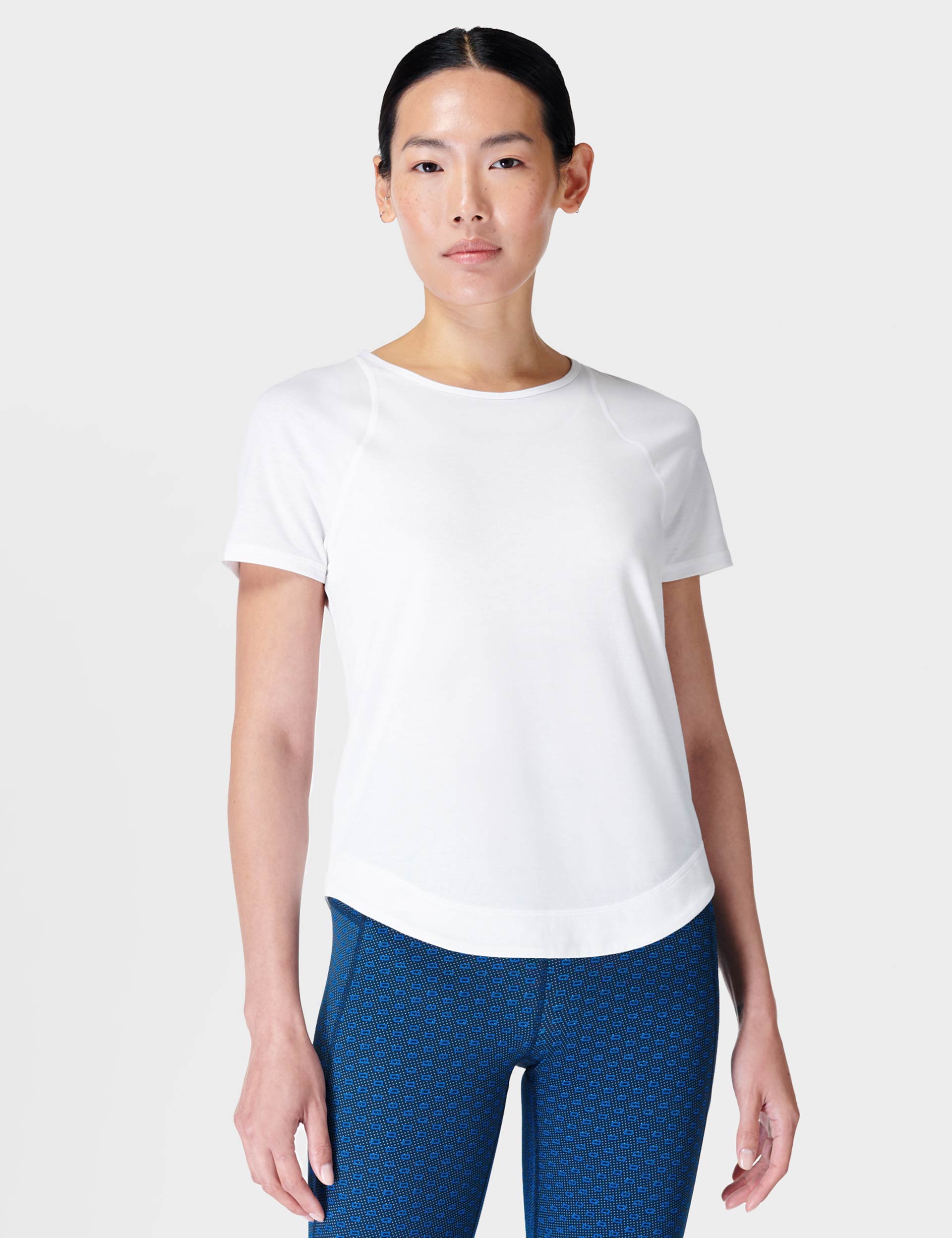 sweaty betty breathe easy running t-shirt - white - xs - size: extra small