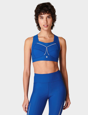 Blue TrueStrength cutout medium-impact sports bra