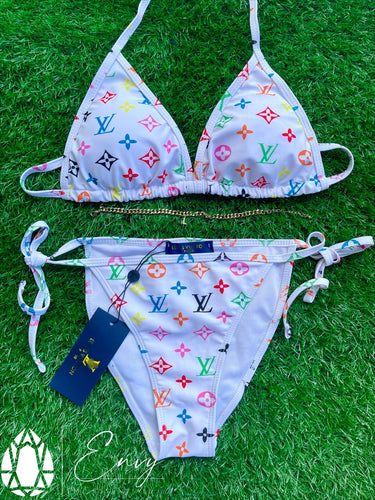 Blue LV Two Piece Swimwear