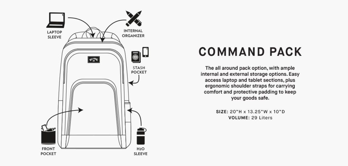 Billabong Command Pack 29L Specs Image