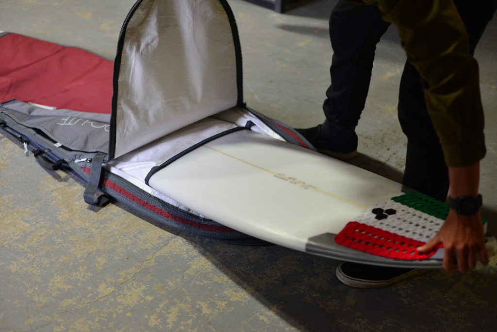 Putting a Board in the  Pro-Lite Smuggler Travel Bag