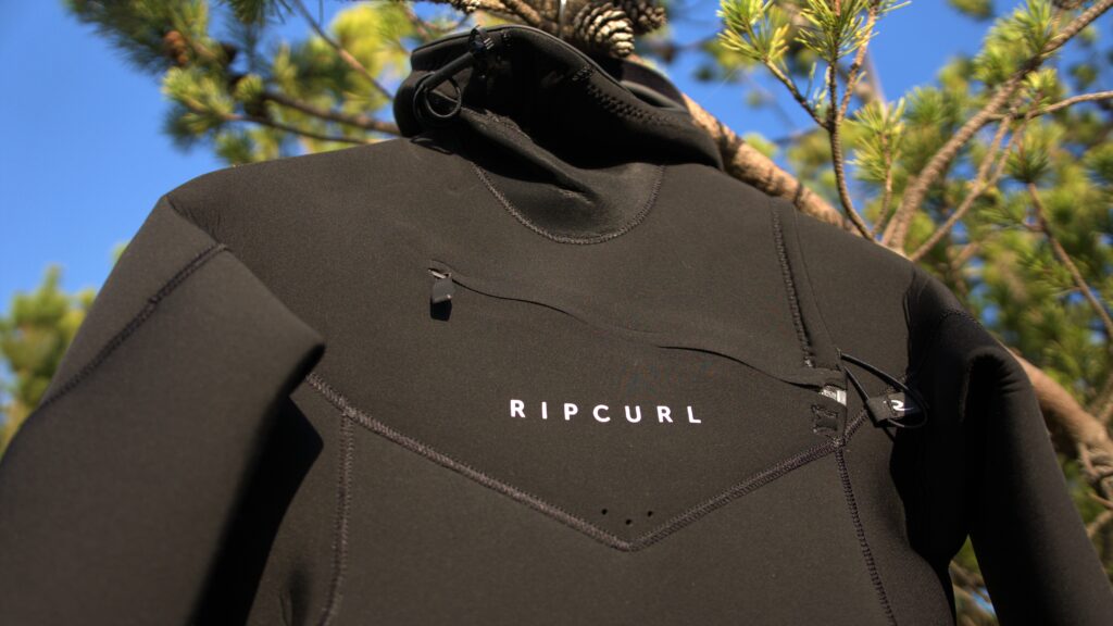 Rip Curl Dawn Patrol Wetsuit chest zip entry.