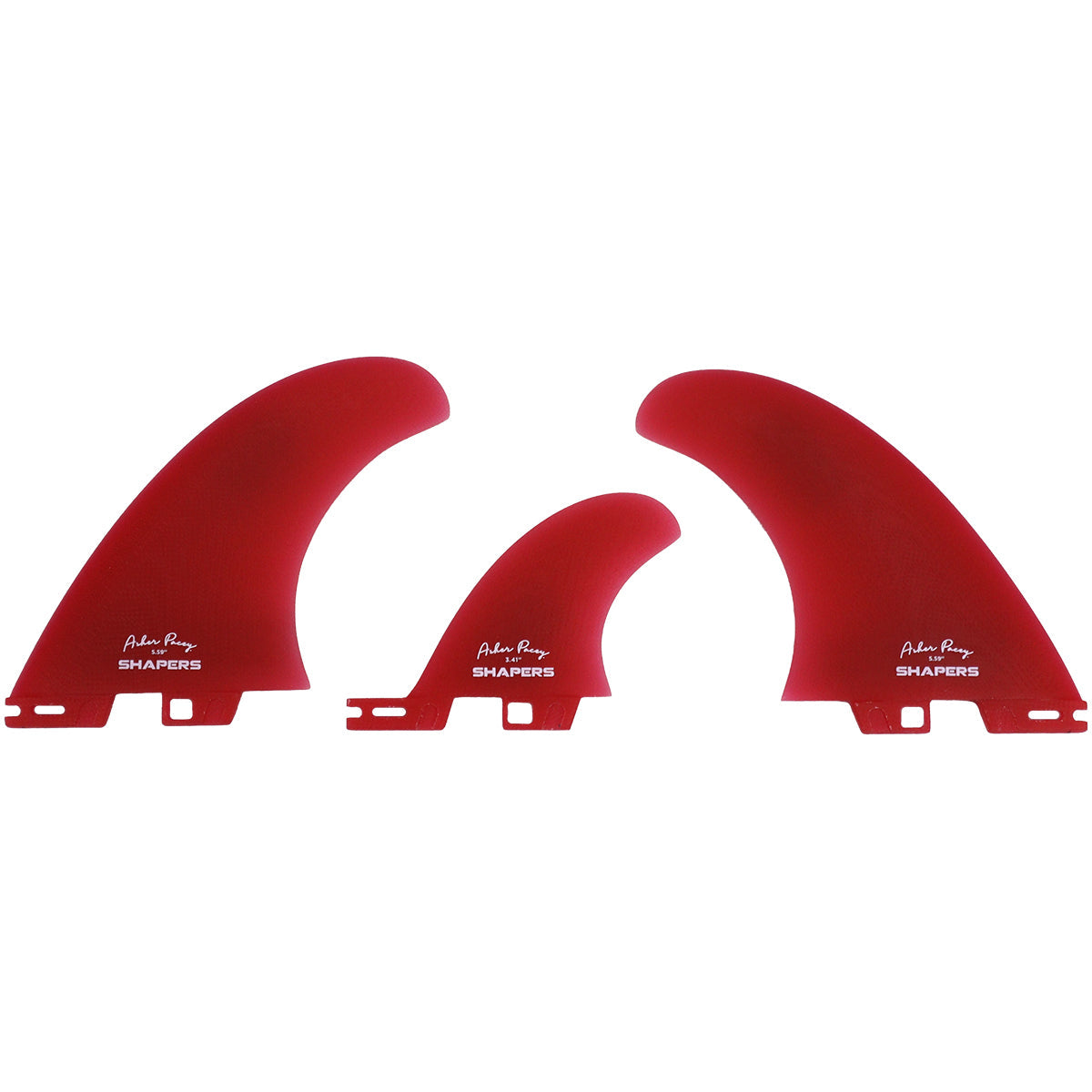 Shapers Asher Pacey FCS II Compatible Twin + 1 Fin Set - 5.59" - Image 7