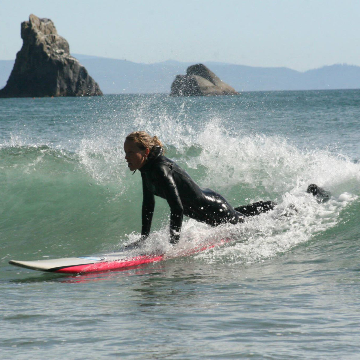 Tony Gardner Surfing Student In The Ocean