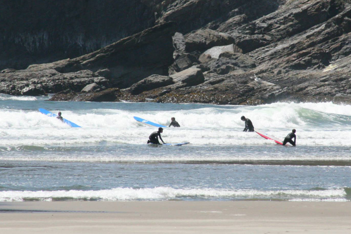 Tony Gardner Surf Instructor Surfing Students in the Ocean