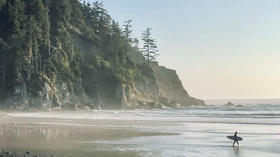 Iconic beach scene on the Oregon coast.