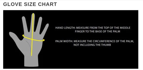 Isurus Glove Size Chart Diagram