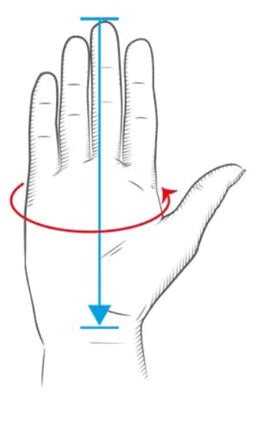 Isurus Hand Measurement Guide Diagram