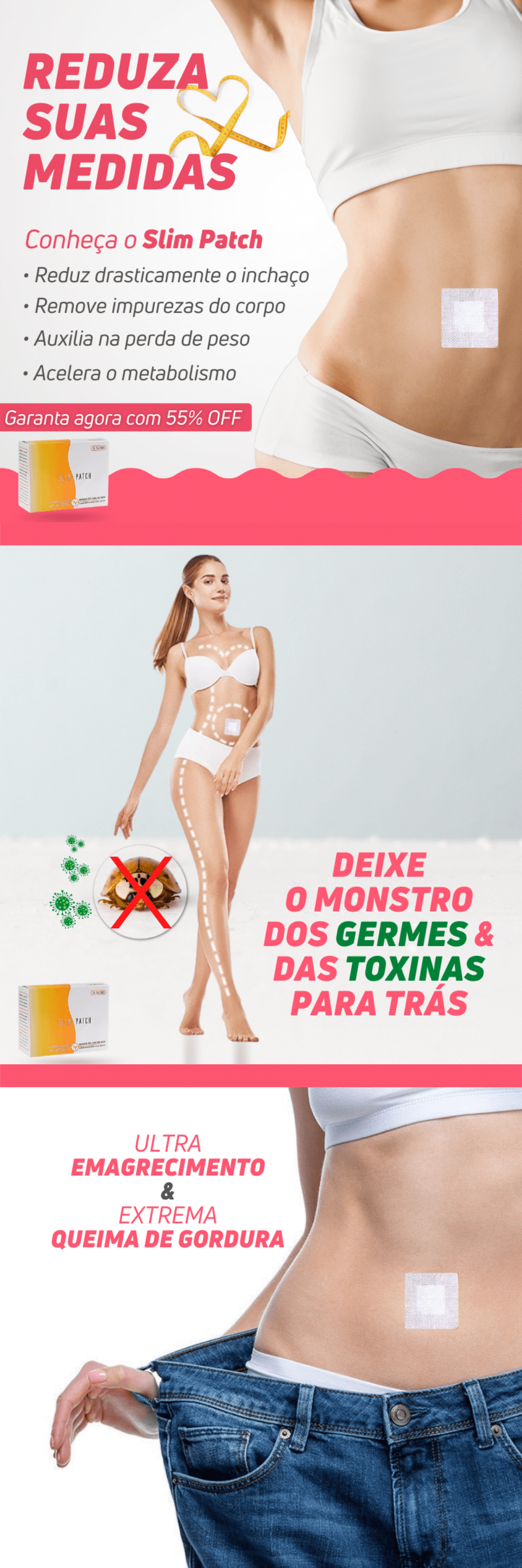 Slim Patch™ ORIGINAL - Adesivo Detox Para Emagrecimento - 100% Natural