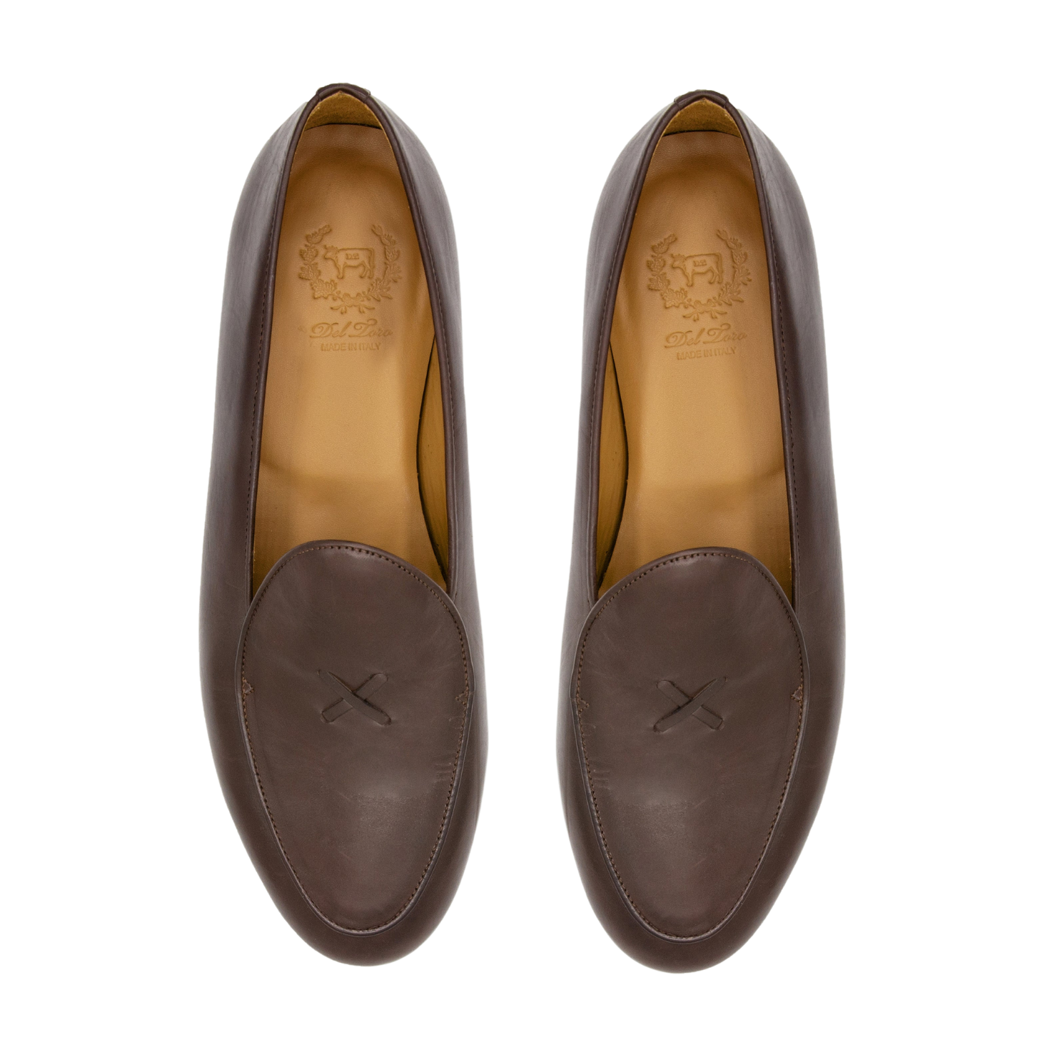 Del Toro Men's Brown Leather Milano Loafer