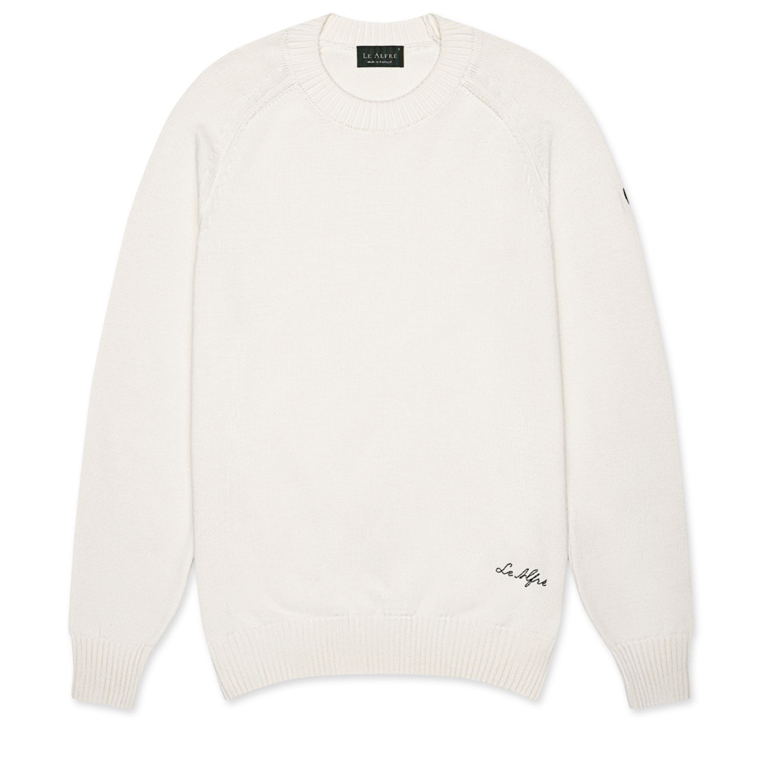 Cotton Crewneck Cream Sweater