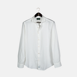 Classic White Linen-Blend Shirt