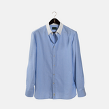 'Le Original' Blue Contrast Collar Oxford Shirt