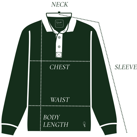 size guide oversized rugby shirt