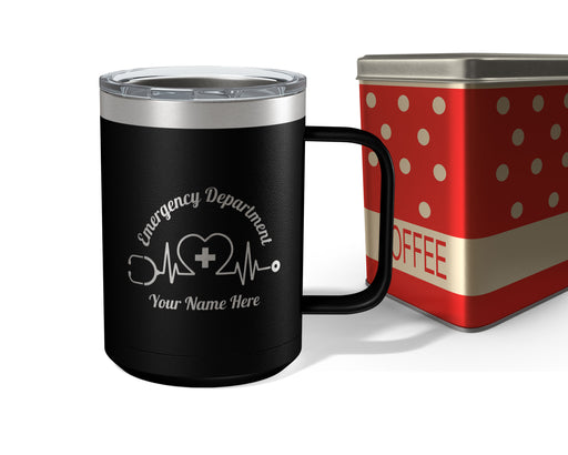 Personalized 15 oz. Vacuum Insulated Stainless Steel Travel Mug