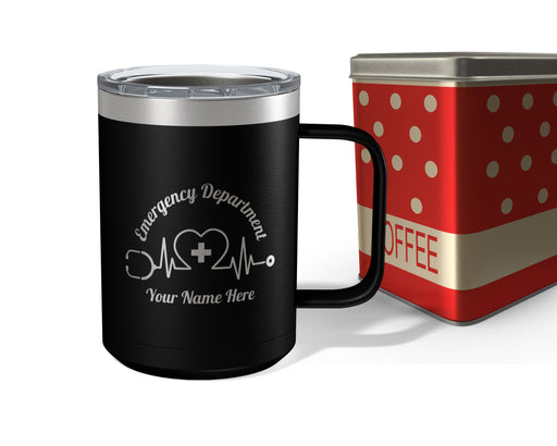 15 oz. Stainless Steel Mug Tumbler with Handle