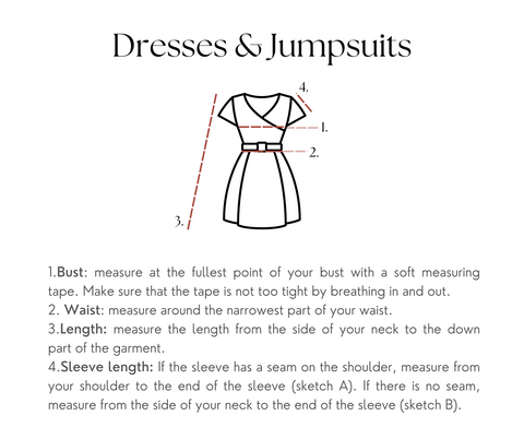 Size Chart Dresses & Jumpsuits – SHOKO