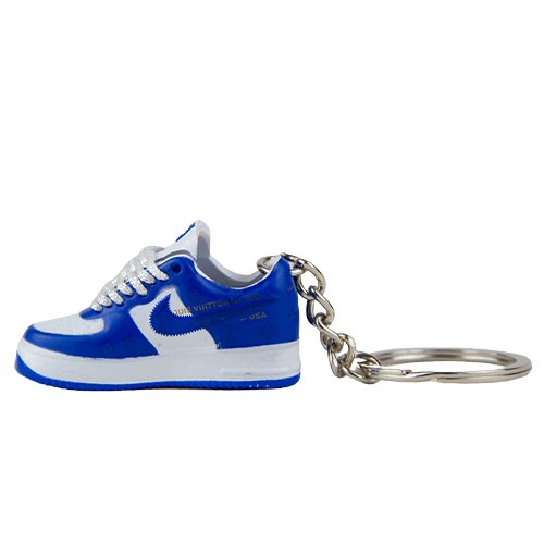 LV Trainer Denim Blue Mini Sneaker Keychain