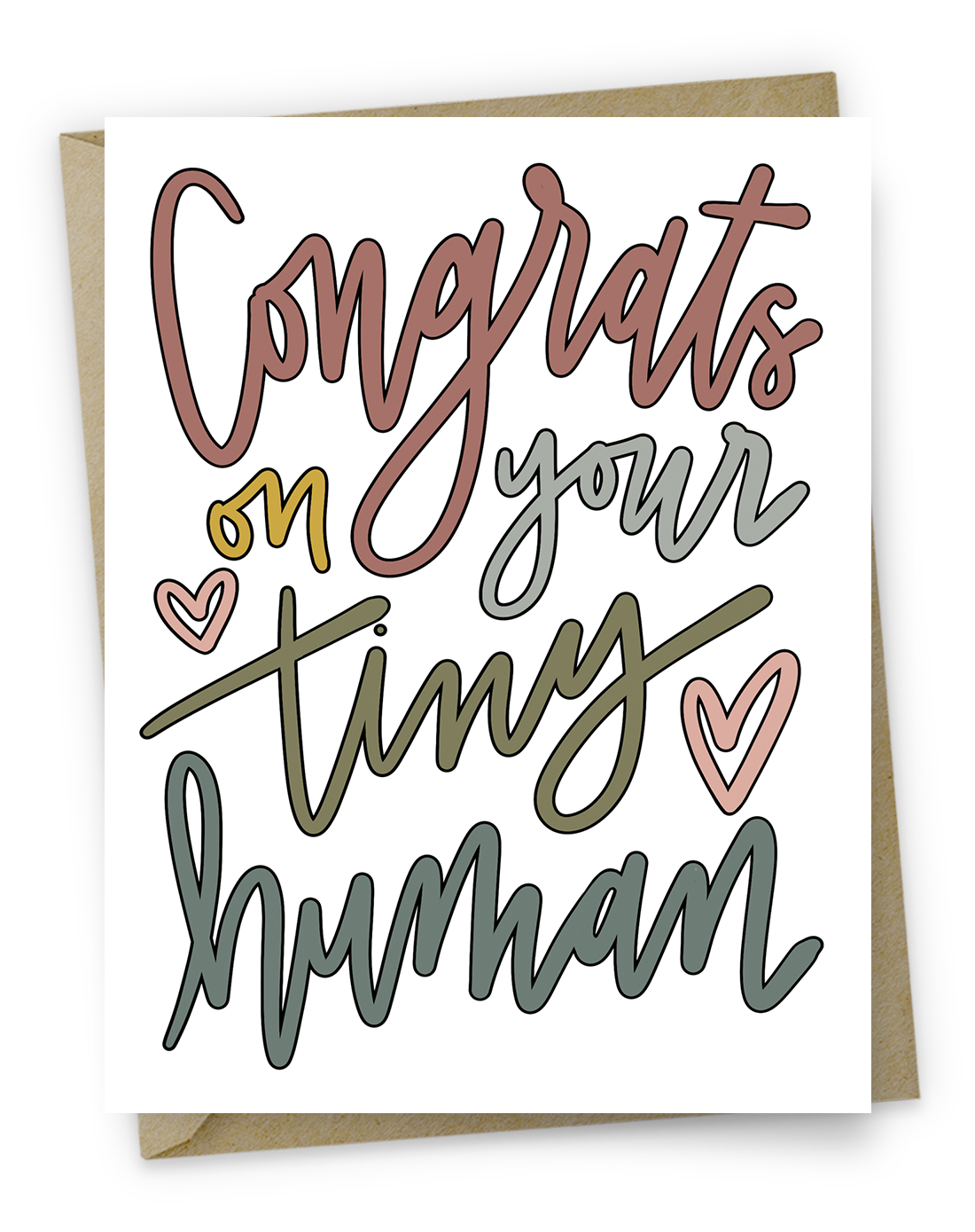 Congrats on Your Tiny Human PRINTABLE Card, 5x7, Cardstock