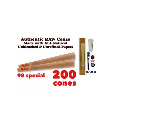 ELEMENTS organic cone king size(200pk, 100pk, 50pk)+ALUMINUM sealed sm –  WISE FUME