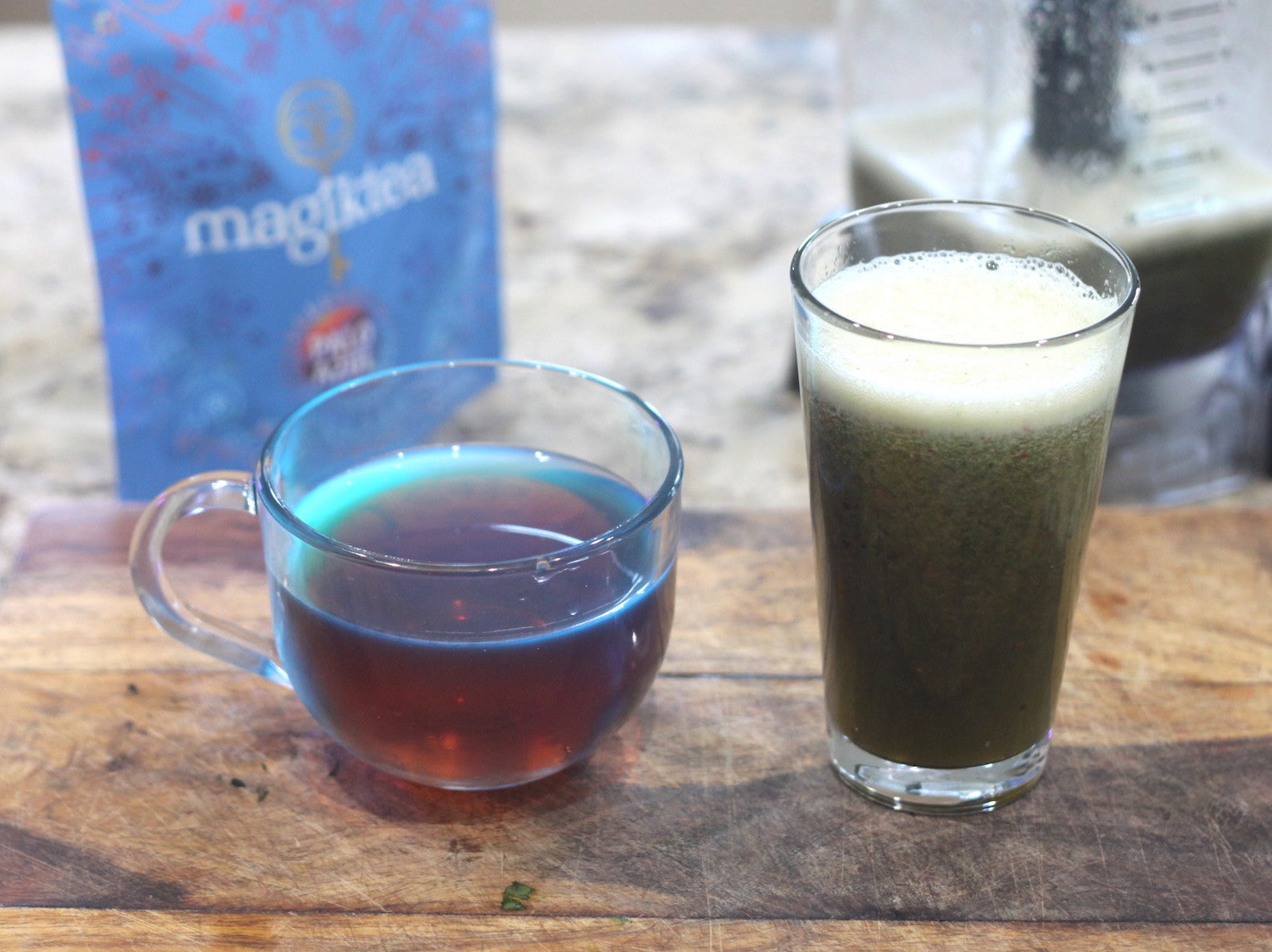 palo azul tea green juice