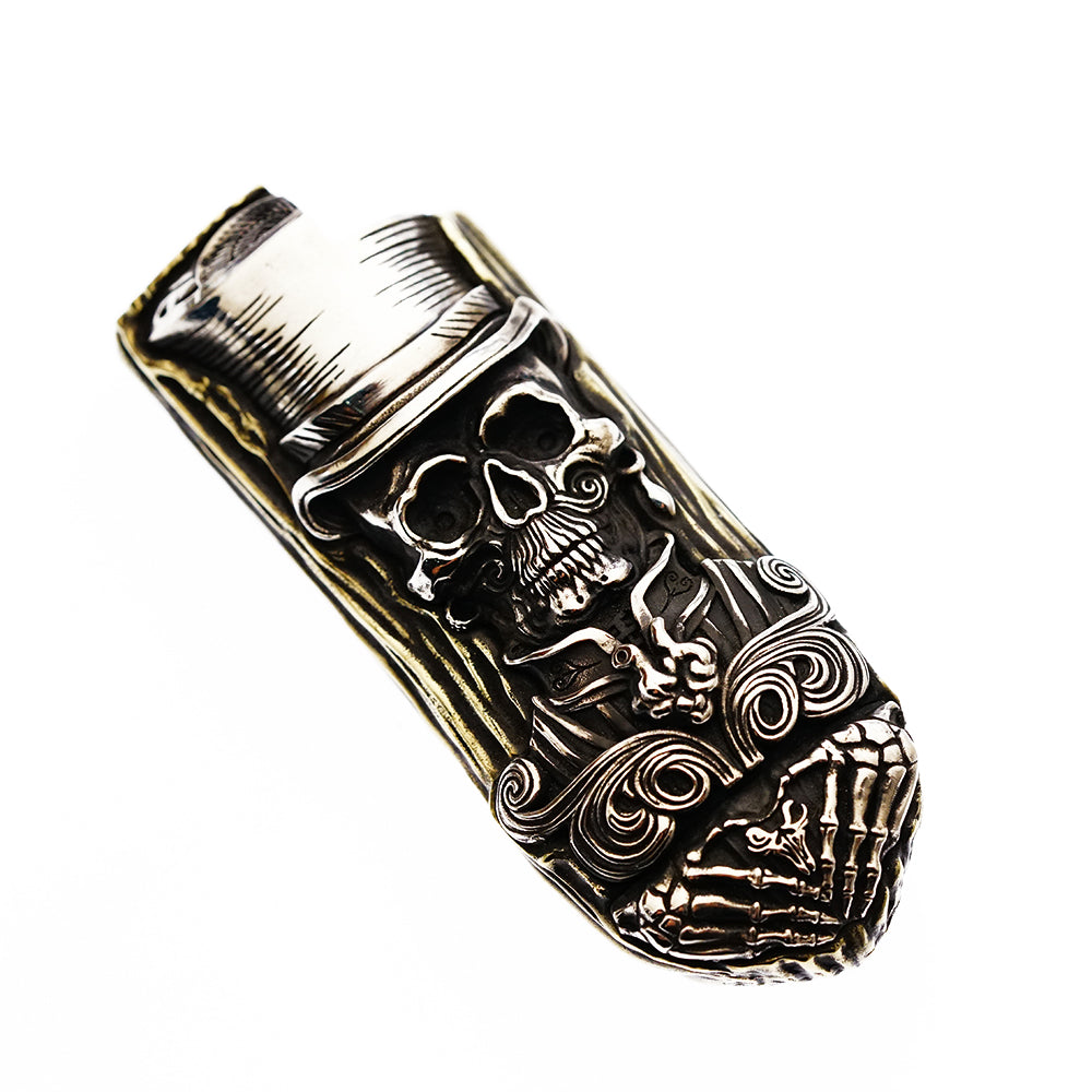 Silver Skull Lighter Case Handmade Silver BIC Lighter J5 -  Canada