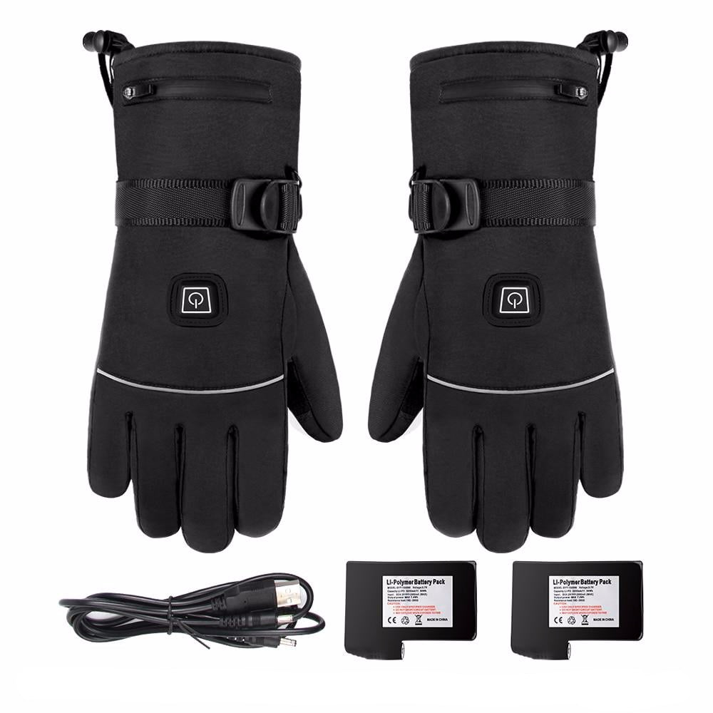 Gants Chauffants Électriques,Gants Thermiques avec 3 Réglages de