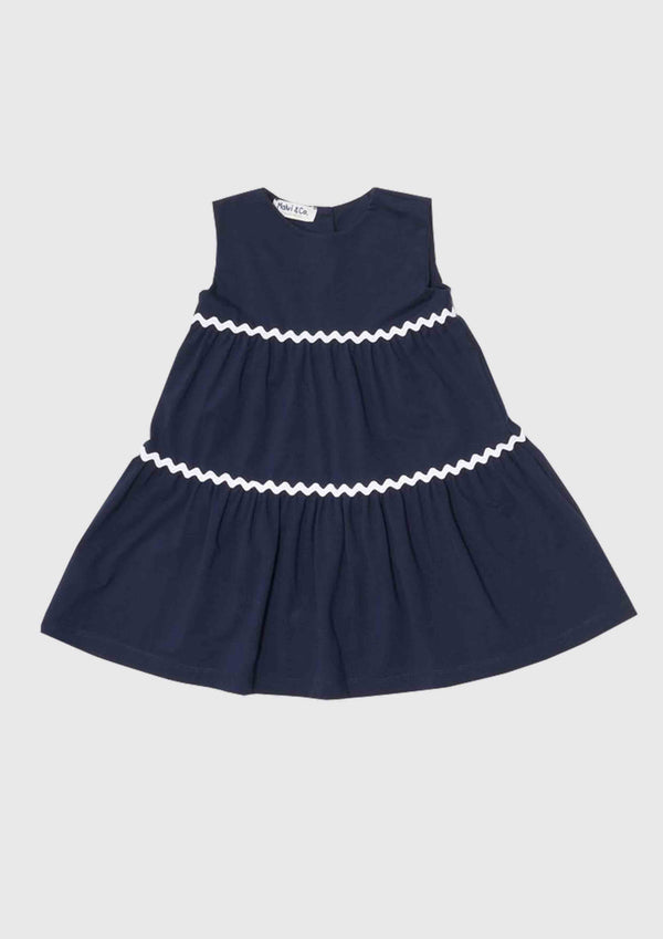 Malvi & co Navy Dress with Bow – Tiny Models