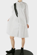 Load image into Gallery viewer, Ruffle Trim Lettuce Hem Embellishment Shirt Dress
