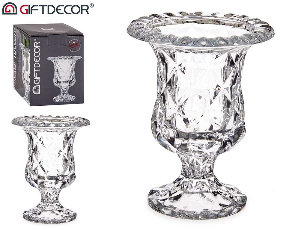 Aanval Couscous liberaal Koop Gift Decor - Glazen vaas van gehard glas 14,5 cmx11 Premium Design.  Online hier
