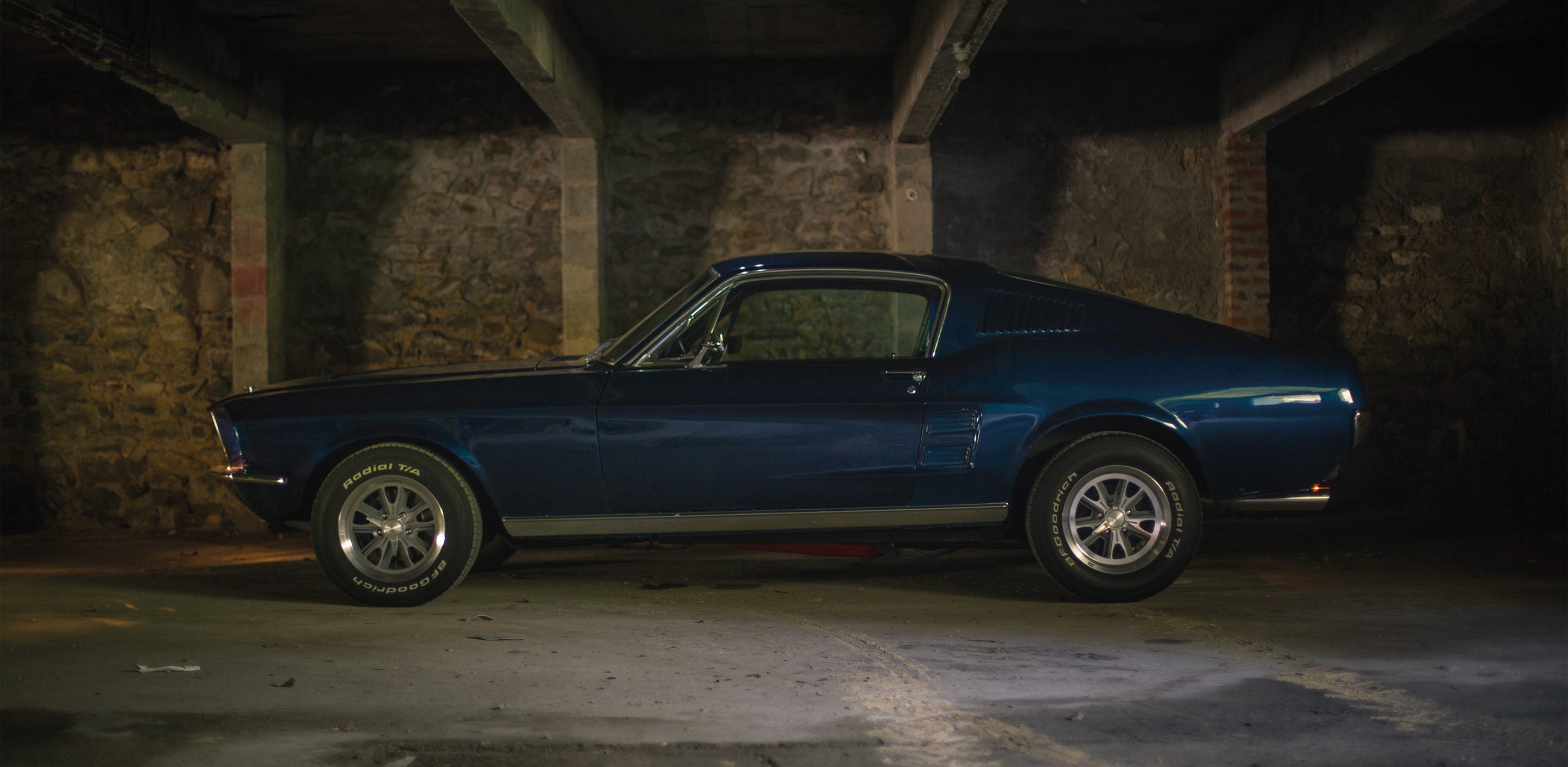 Mustang bleu 