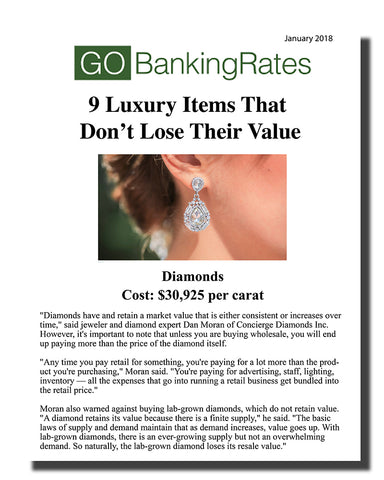 Do diamonds lose their value? 