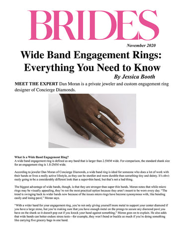 Everything you need to know about wide bands in engagement rings