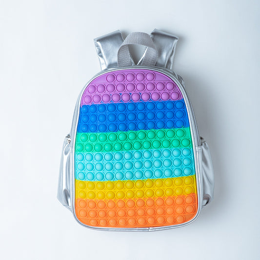 Silicone Popem' Popit Backpack Finger Fidget School Bag 40cm –