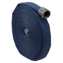 Blue 1 1/2 x 50' Double Jacket Fire Hose (Alum NH Couplings)