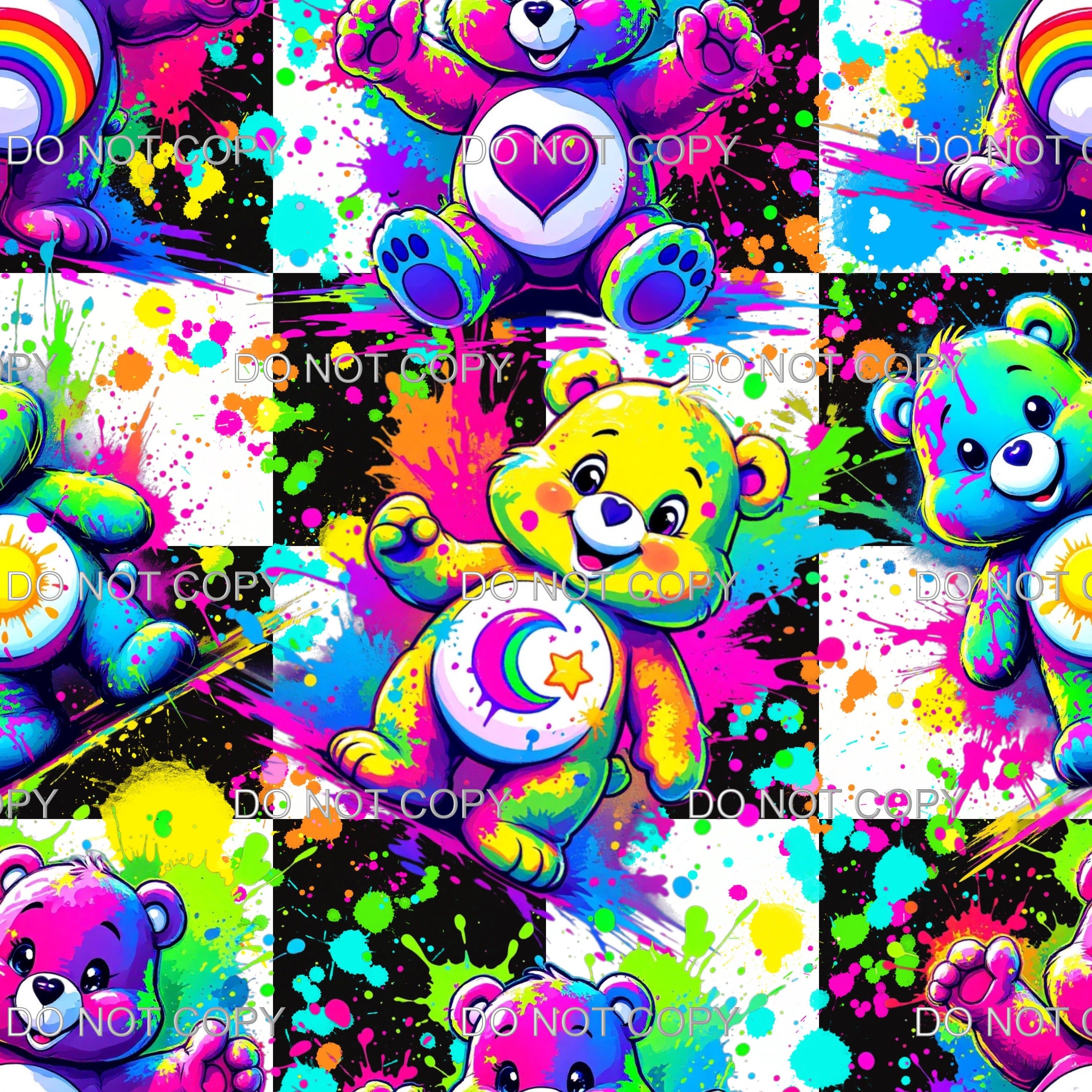 Neon Splashed Bears 3