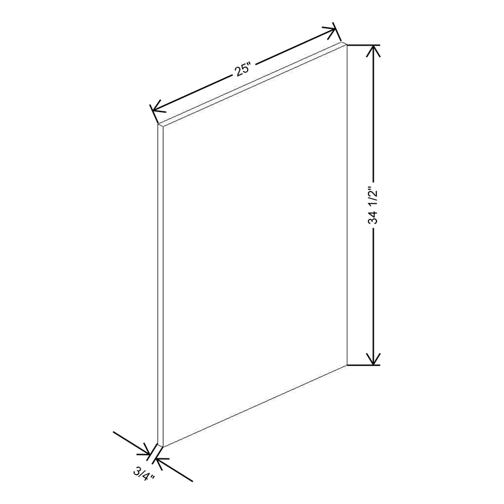 CNC Classic Milano Sunset 3/4" W X 34 1/2" H X 22" D End Panel