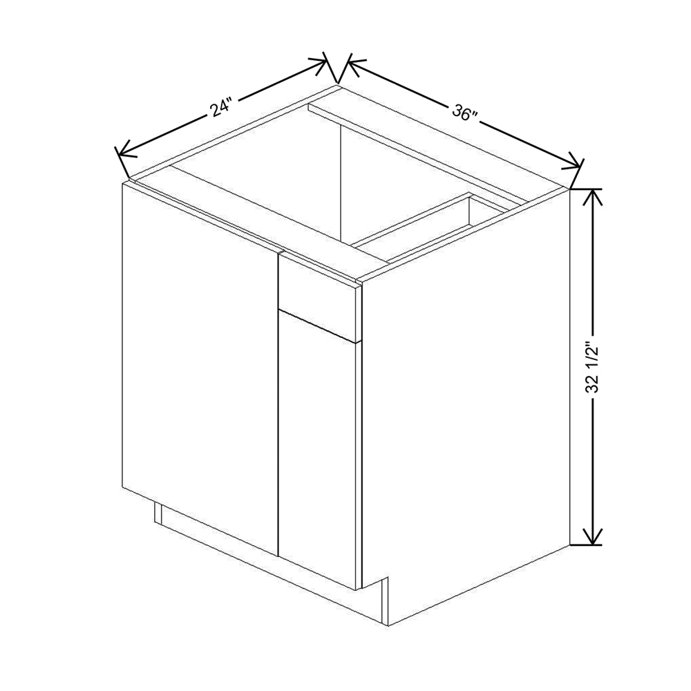 CNC Classic Broadway Nimbus 36 To 39" W X 32 1/2" H Blind Base Cabinet