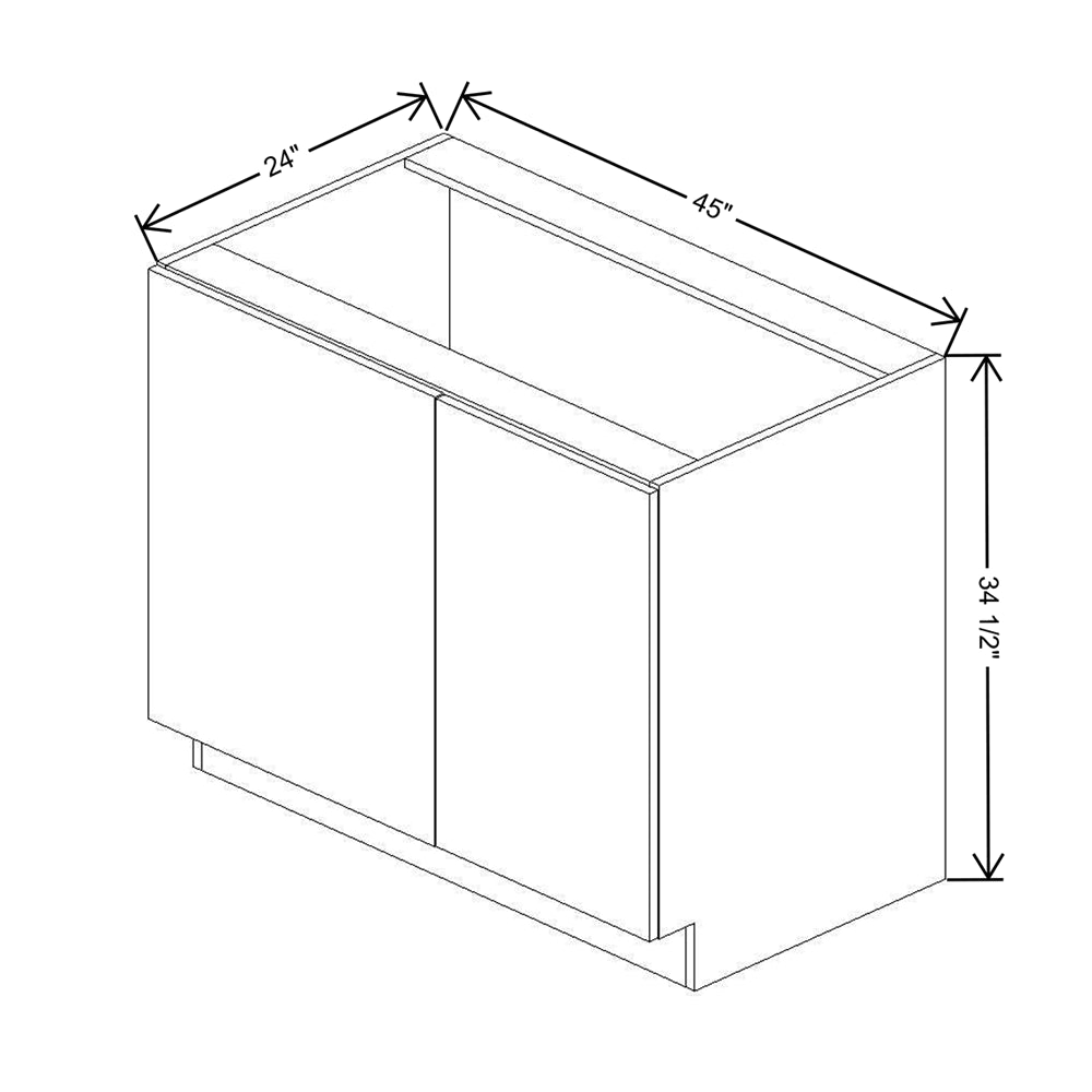 CNC Classic Broadway Nimbus 45 To 48" W X 34 1/2" H Full Height Blind Base Cabinet