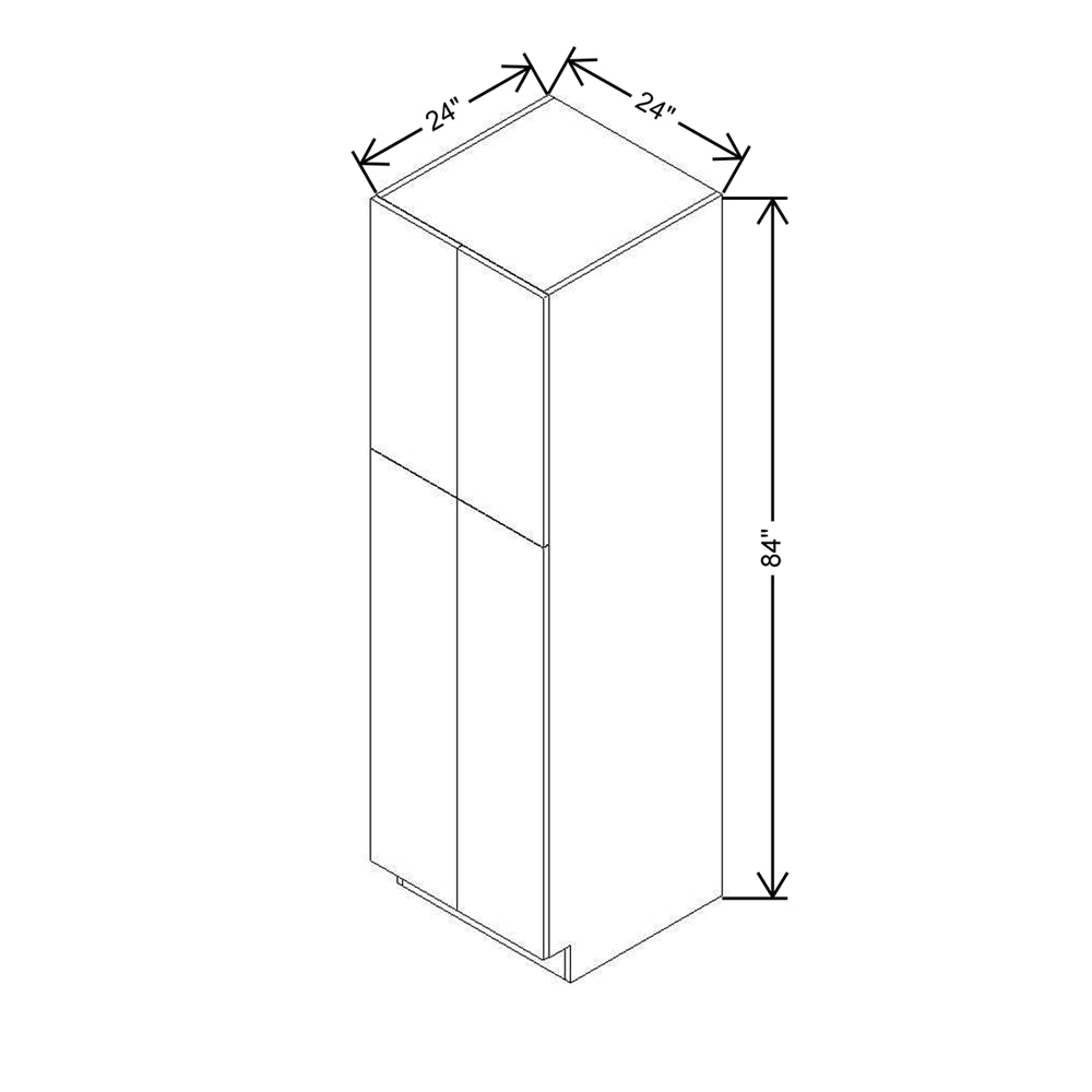 CNC Classic Milano Seaside 24" W X 24" D X 84" H Double Door Utility Cabinet