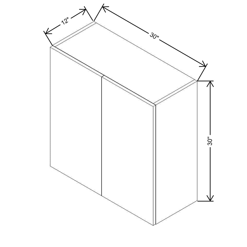 CNC Classic Broadway Nimbus 30" W X 30" H Double Door Wall Cabinet